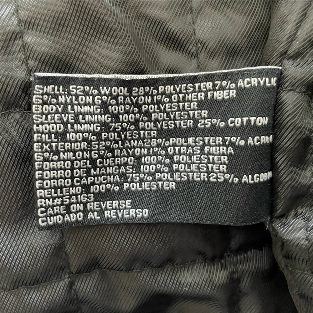Black Rivet Men’s Pea Coat Hooded Jacket M - Picture 8 of 8